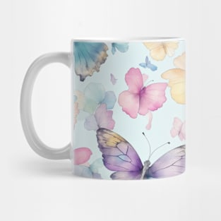 Butterflies with blue background Mug